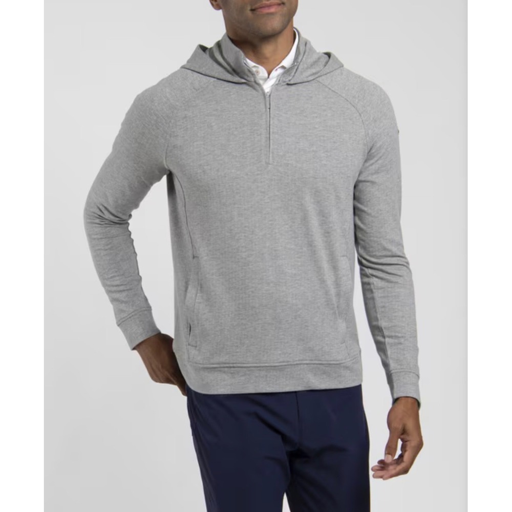 KJUS‎ Inverness Hoodie Cashmere Blend Pullover In Alloy/Pewter Grey Size S Golf